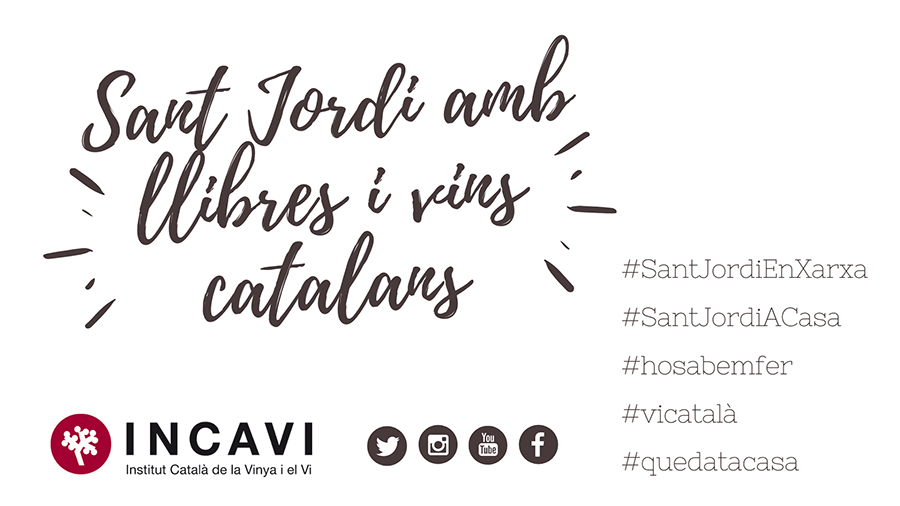 Sant Jordi amb llibres, vins